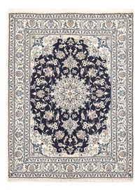 Alfombra persa - Nain - 198 x 149 cm - azul oscuro