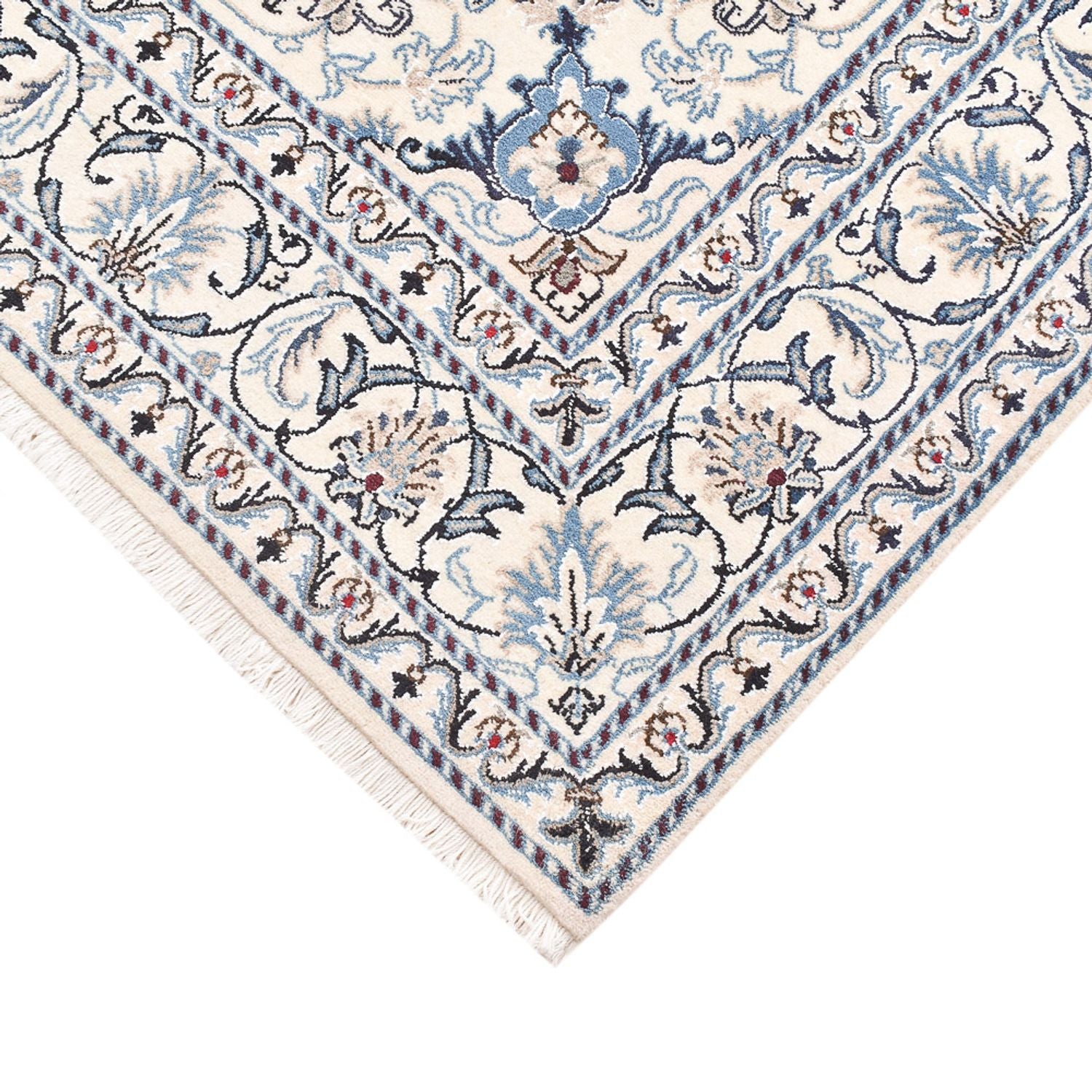 Alfombra persa - Nain - 198 x 149 cm - azul oscuro