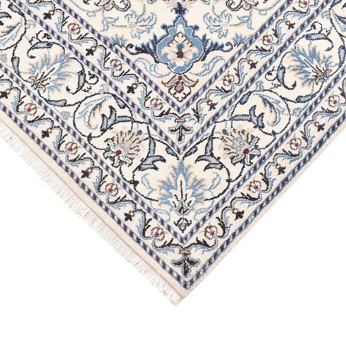 Alfombra persa - Nain - 198 x 149 cm - azul oscuro