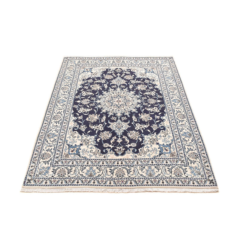 Alfombra persa - Nain - 198 x 149 cm - azul oscuro