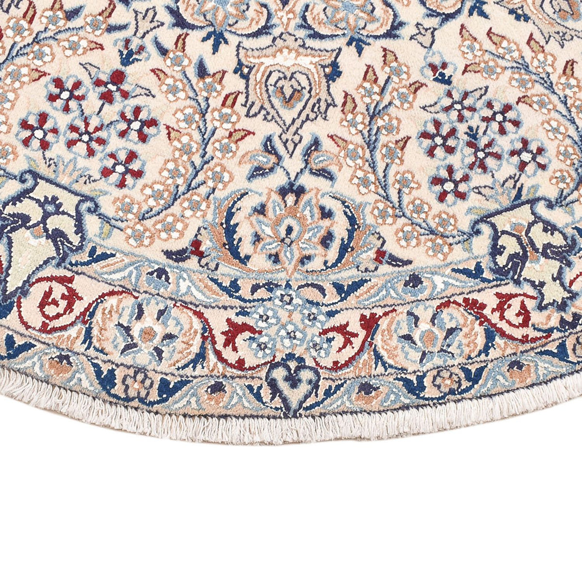 Alfombra Persa - Nain - Real redondo  - 136 x 136 cm - gris