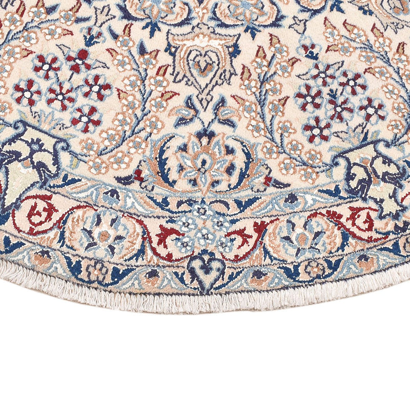 Alfombra Persa - Nain - Real redondo  - 136 x 136 cm - gris