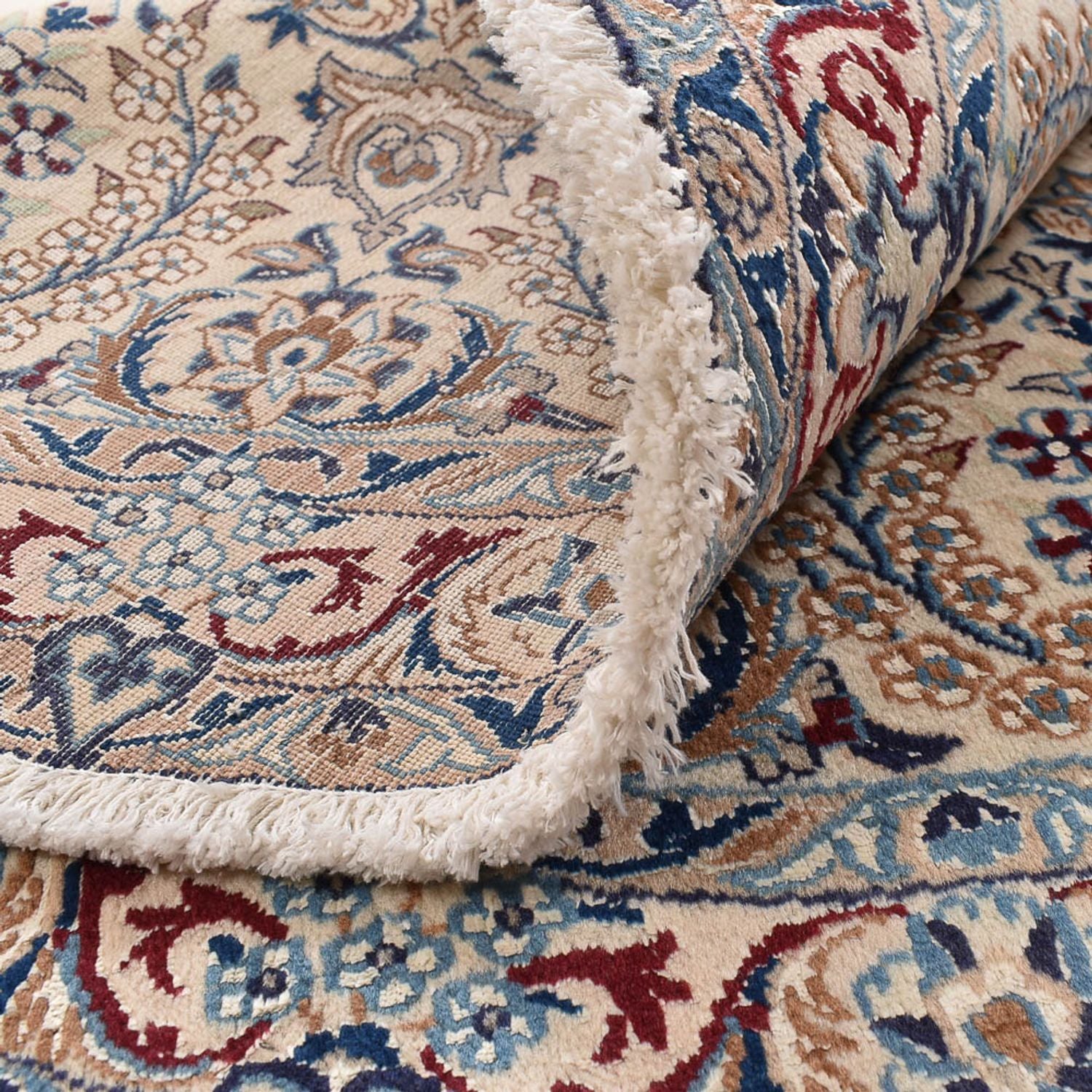 Alfombra Persa - Nain - Real redondo  - 136 x 136 cm - gris