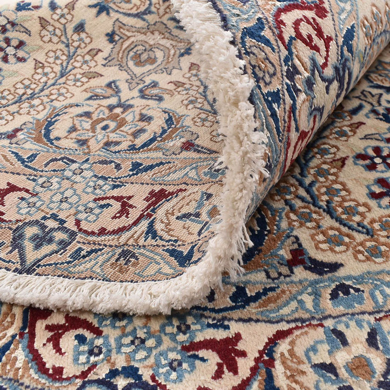 Alfombra Persa - Nain - Real redondo  - 136 x 136 cm - gris