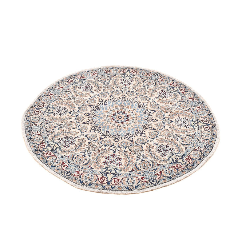 Alfombra Persa - Nain - Real redondo  - 136 x 136 cm - gris