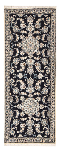 Alfombra de pasillo Alfombra persa - Nain - 189 x 75 cm - azul oscuro