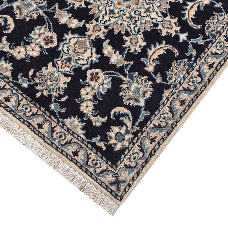 Alfombra de pasillo Alfombra persa - Nain - 189 x 75 cm - azul oscuro