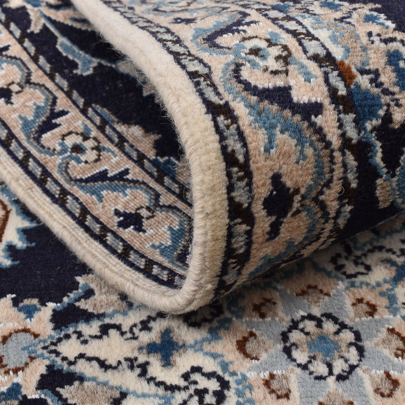 Alfombra de pasillo Alfombra persa - Nain - 189 x 75 cm - azul oscuro
