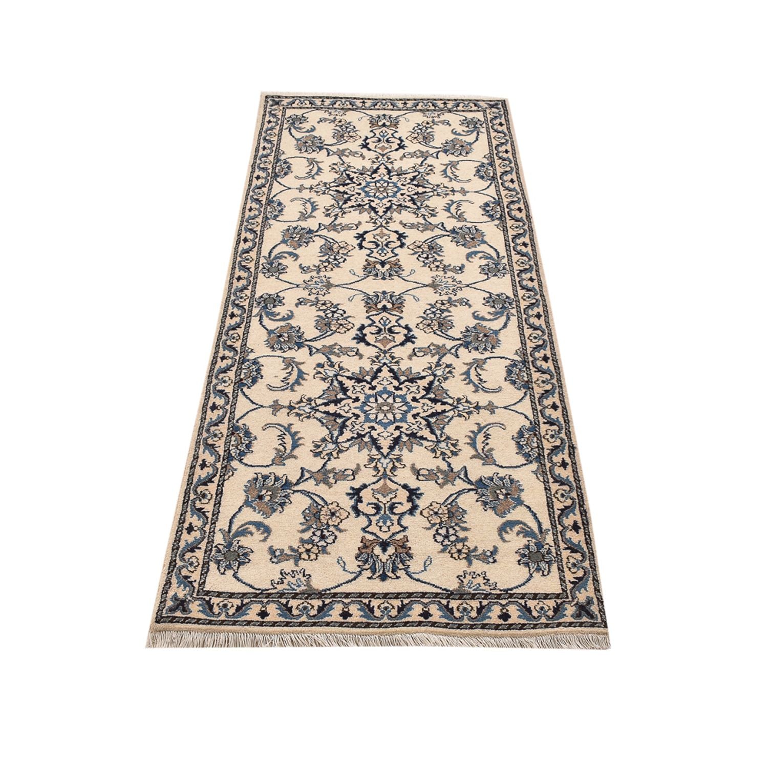 Alfombra de pasillo Alfombra persa - Nain - 204 x 80 cm - beige