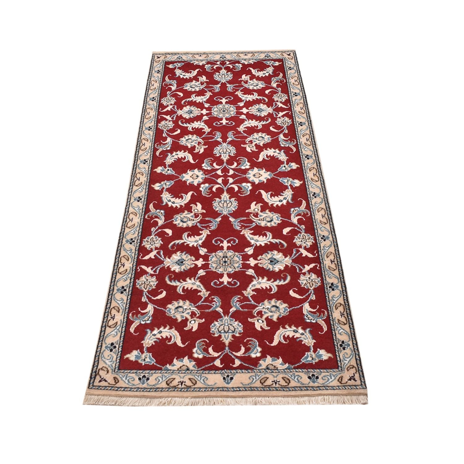 Alfombra de pasillo Alfombra persa - Nain - 198 x 77 cm - rojo
