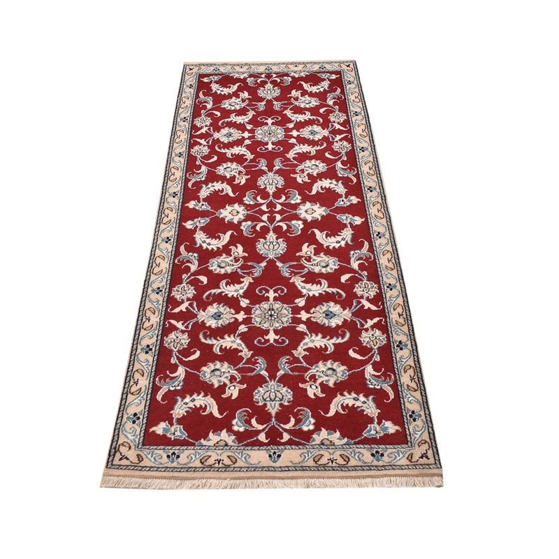Alfombra de pasillo Alfombra persa - Nain - 198 x 77 cm - rojo