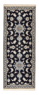 Alfombra de pasillo Alfombra persa - Nain - 200 x 79 cm - azul oscuro