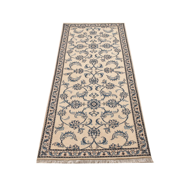 Alfombra de pasillo Alfombra persa - Nain - 200 x 80 cm - beige