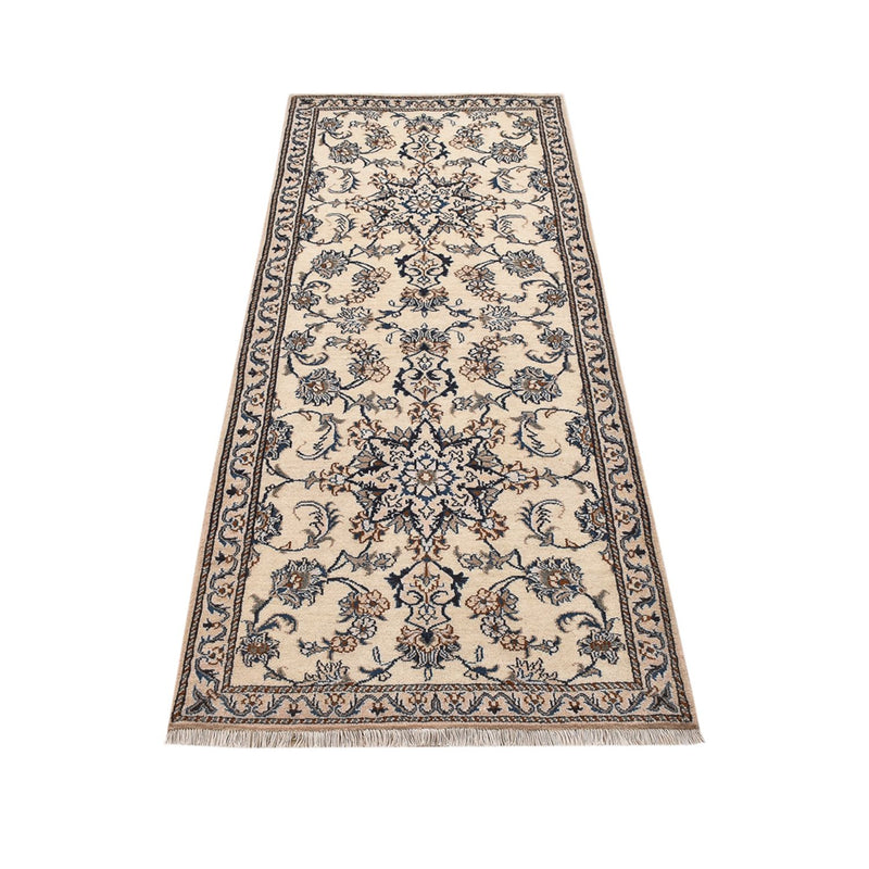 Alfombra de pasillo Alfombra persa - Nain - 205 x 79 cm - beige