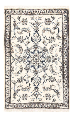 Alfombra persa - Nain - 140 x 88 cm - gris claro