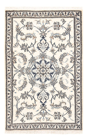 Alfombra persa - Nain - 140 x 88 cm - gris claro