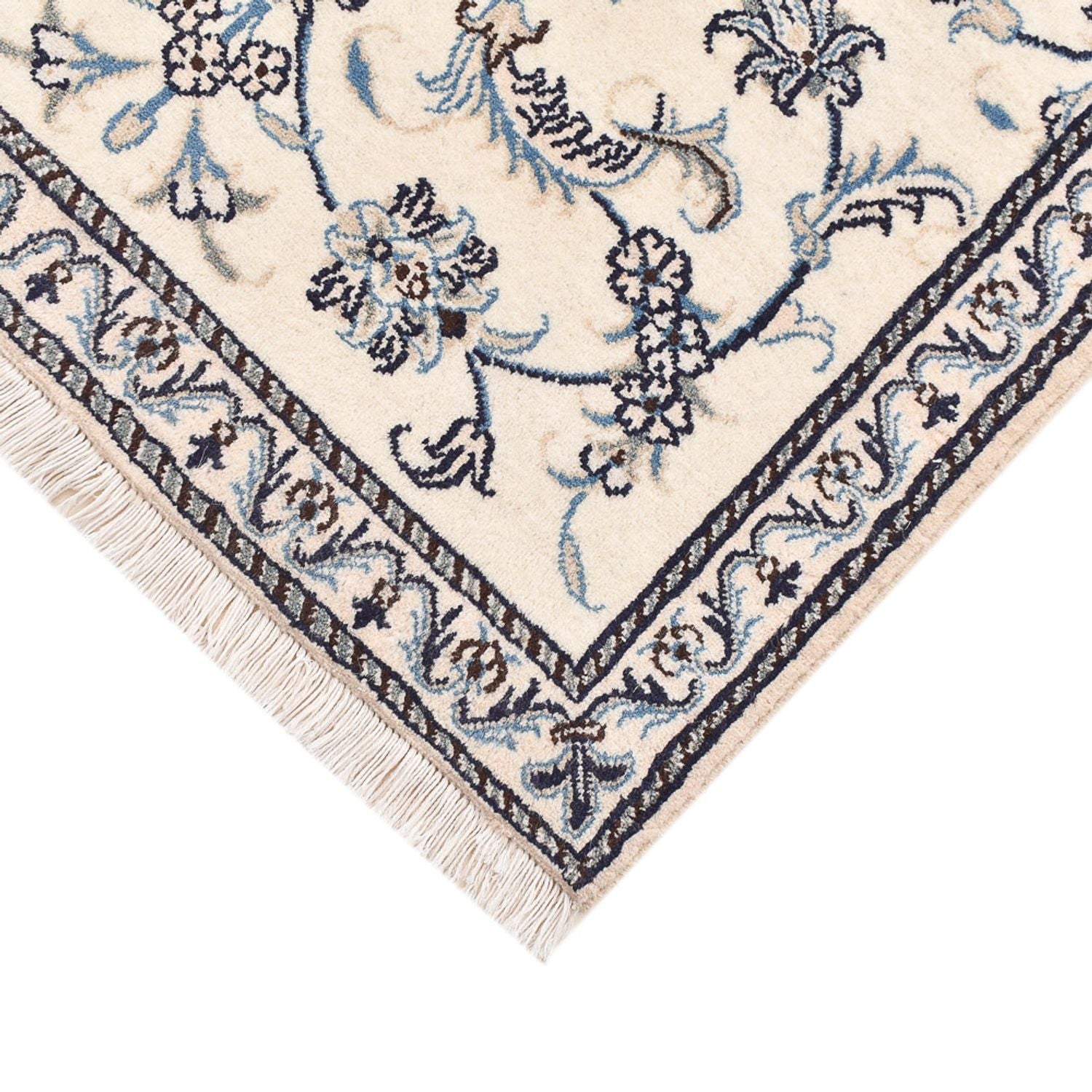 Alfombra persa - Nain - 140 x 88 cm - gris claro