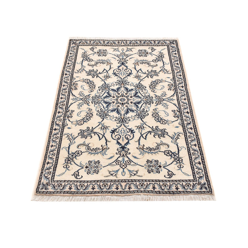 Alfombra persa - Nain - 140 x 88 cm - gris claro