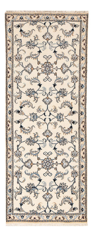 Alfombra de pasillo Alfombra persa - Nain - 200 x 80 cm - beige