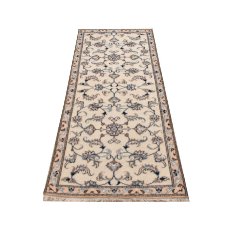 Alfombra de pasillo Alfombra persa - Nain - 200 x 80 cm - beige