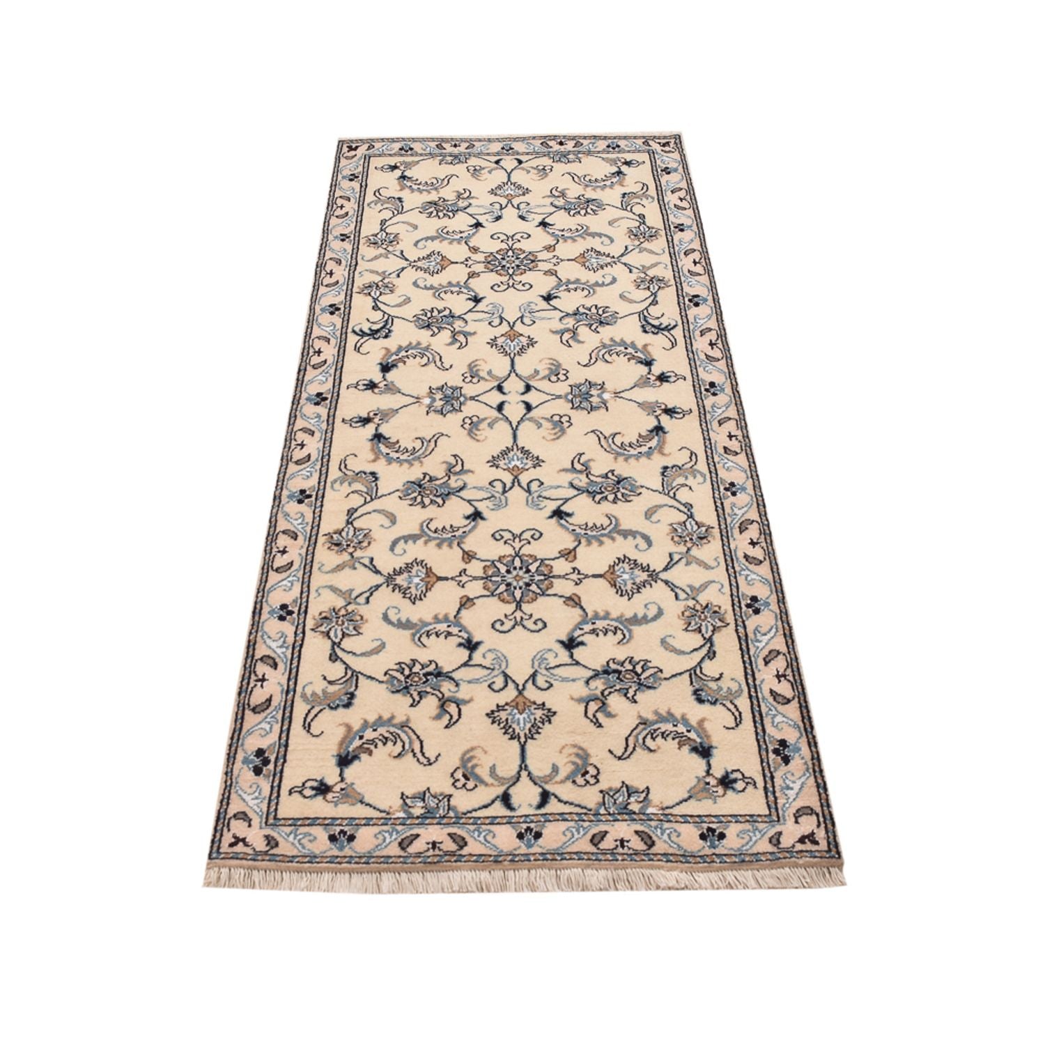 Alfombra de pasillo Alfombra persa - Nain - 193 x 80 cm - beige