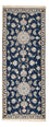Alfombra de pasillo Alfombra persa - Nain - 197 x 76 cm - azul oscuro