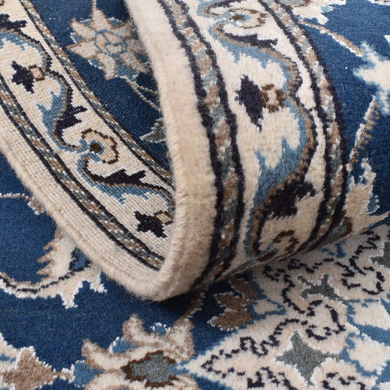 Alfombra de pasillo Alfombra persa - Nain - 197 x 76 cm - azul oscuro