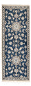 Alfombra de pasillo Alfombra persa - Nain - 195 x 77 cm - azul marino