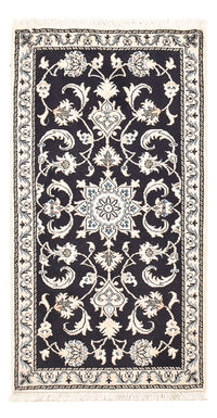 Alfombra persa - Nain - 135 x 70 cm - azul oscuro