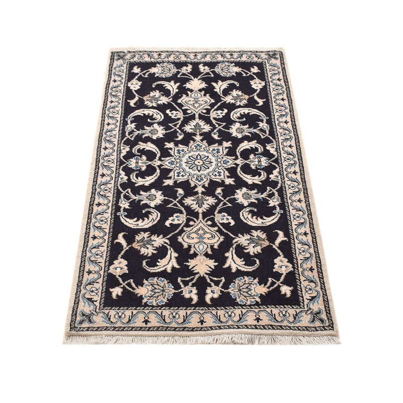 Alfombra persa - Nain - 135 x 70 cm - azul oscuro