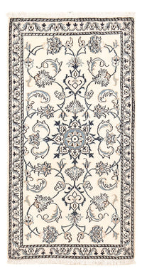 Alfombra persa - Nain - 137 x 71 cm - gris claro