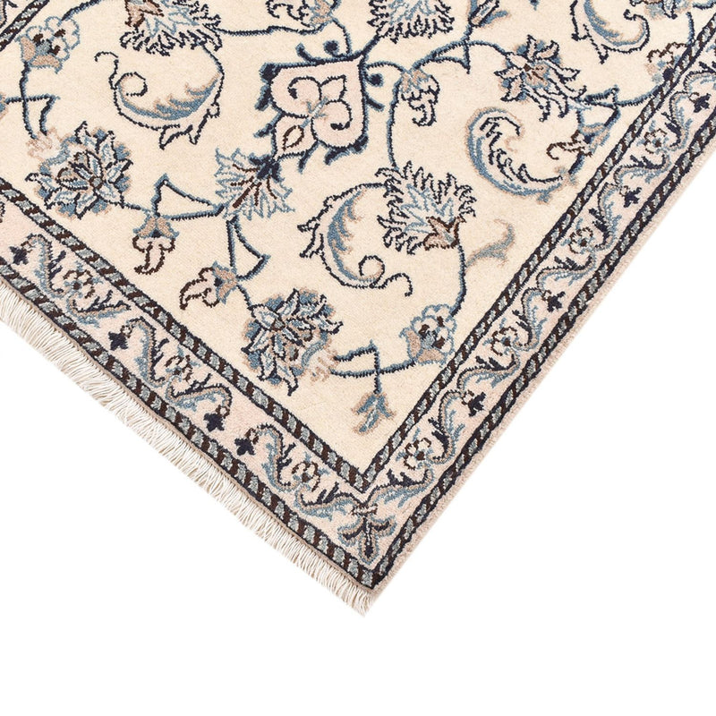 Alfombra persa - Nain - 137 x 71 cm - gris claro