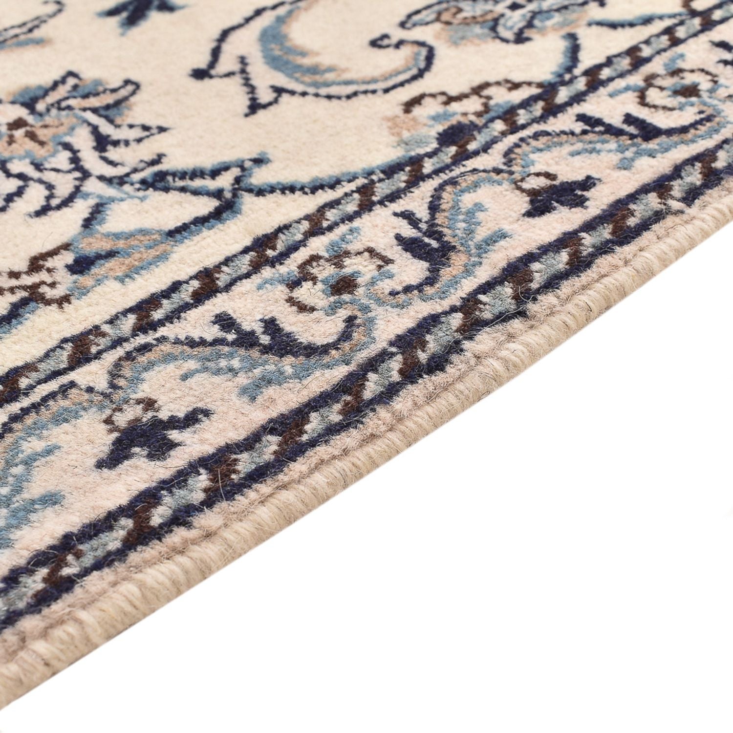 Alfombra persa - Nain - 137 x 71 cm - gris claro