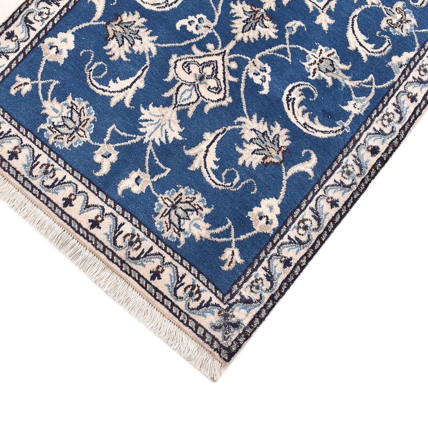 Alfombra persa - Nain - 140 x 70 cm - azul