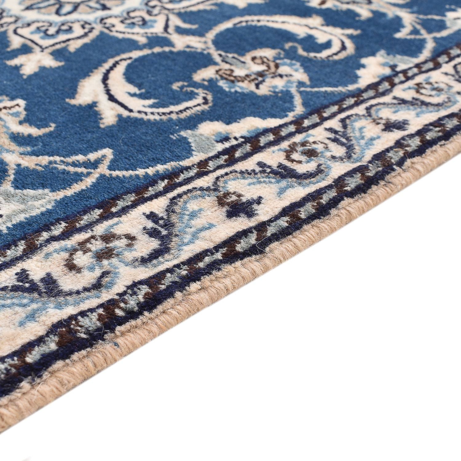 Alfombra persa - Nain - 140 x 70 cm - azul