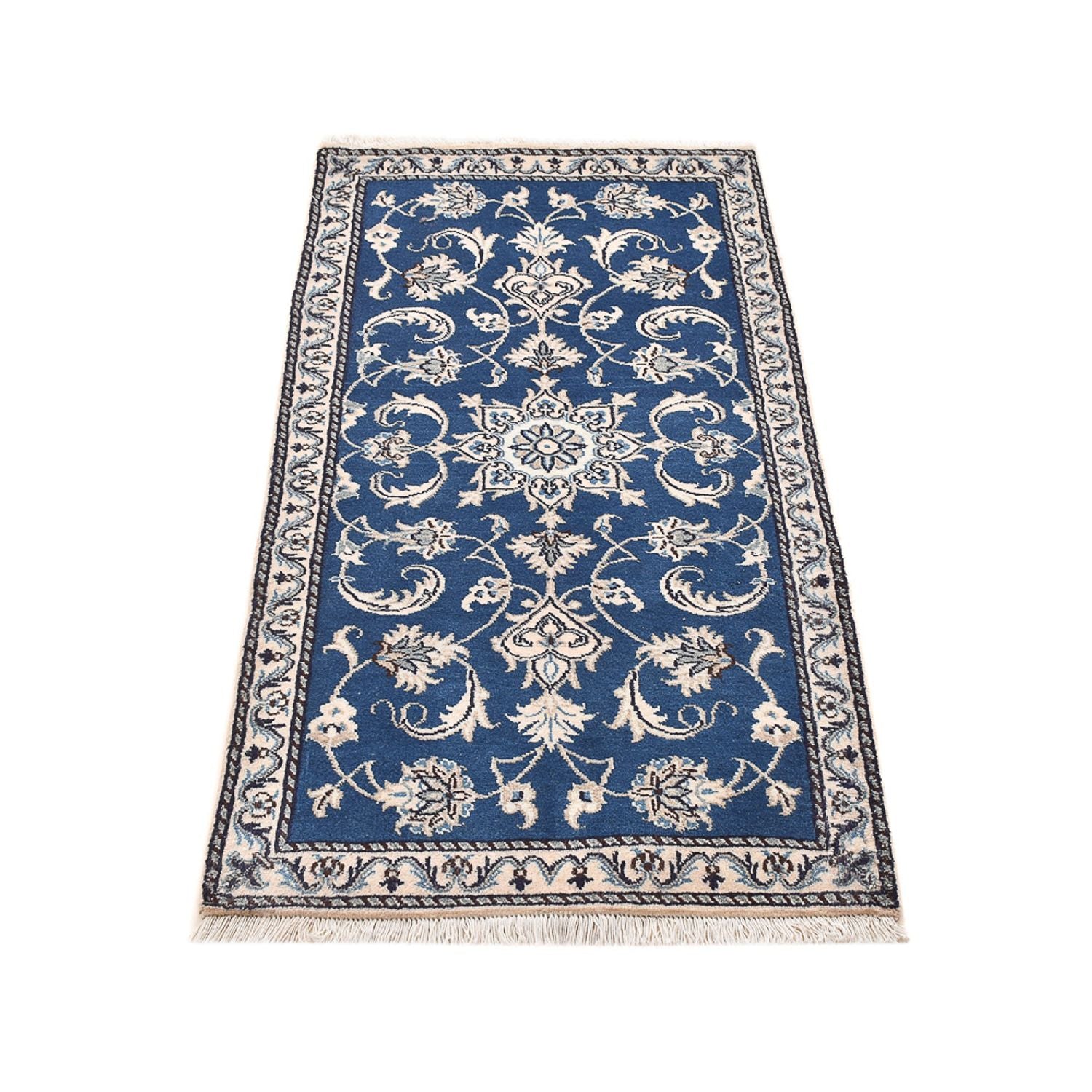 Alfombra persa - Nain - 140 x 70 cm - azul