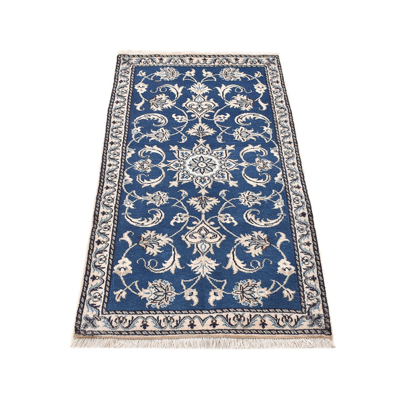 Alfombra persa - Nain - 140 x 70 cm - azul