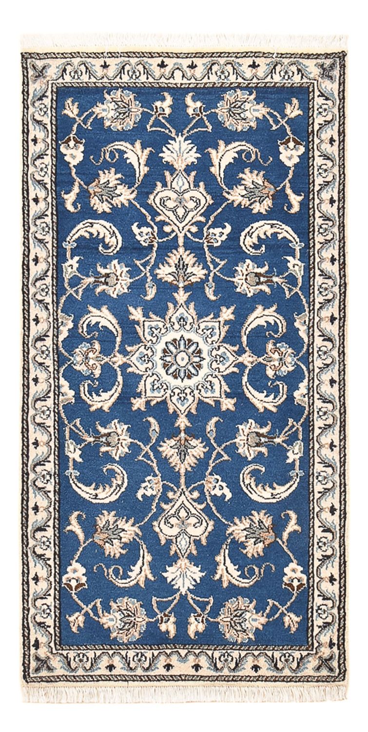 Alfombra persa - Nain - 135 x 67 cm - azul