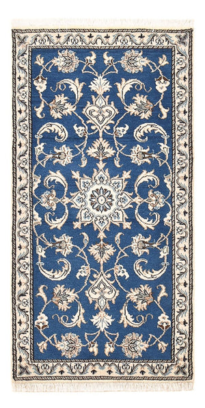 Alfombra persa - Nain - 135 x 67 cm - azul