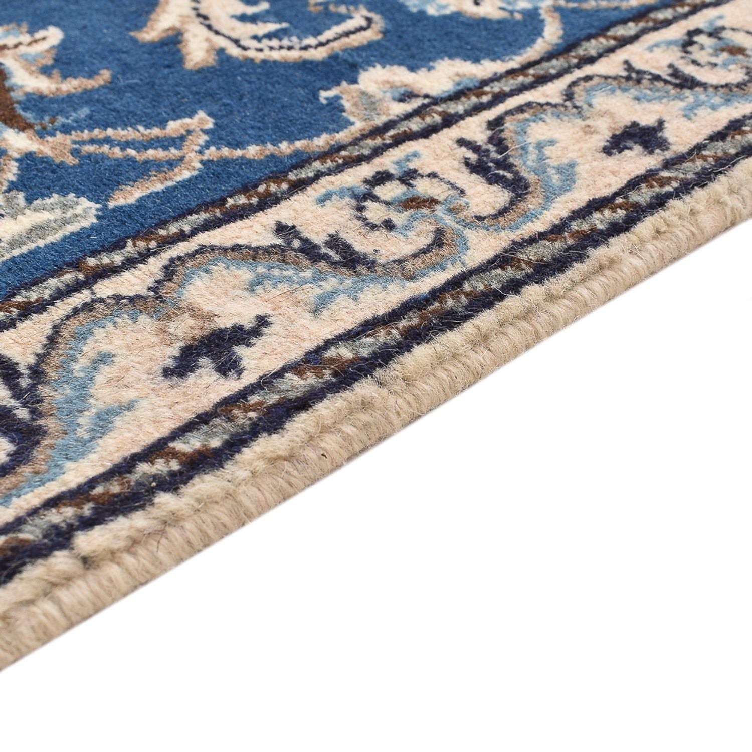 Alfombra persa - Nain - 135 x 67 cm - azul