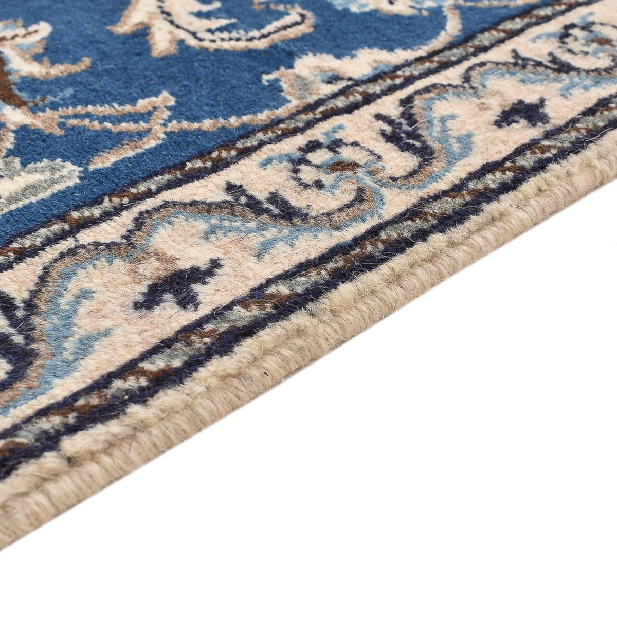 Alfombra persa - Nain - 135 x 67 cm - azul