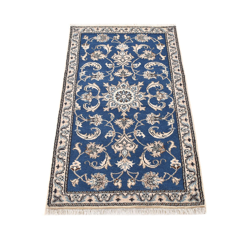 Alfombra persa - Nain - 135 x 67 cm - azul