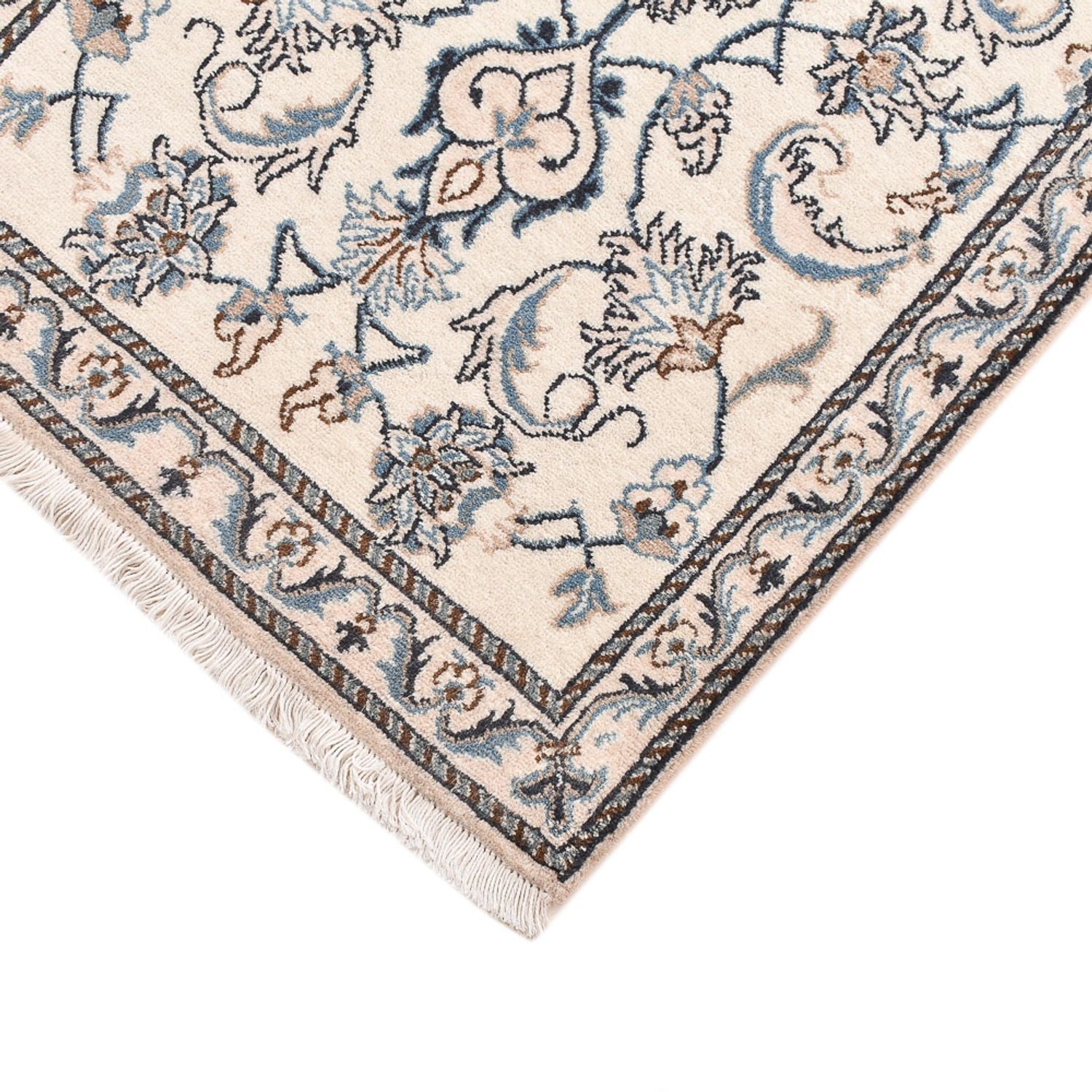 Alfombra persa - Nain - 143 x 68 cm - gris claro