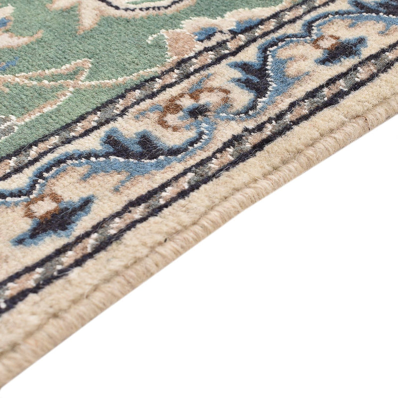 Alfombra persa - Nain - 139 x 66 cm - verde claro