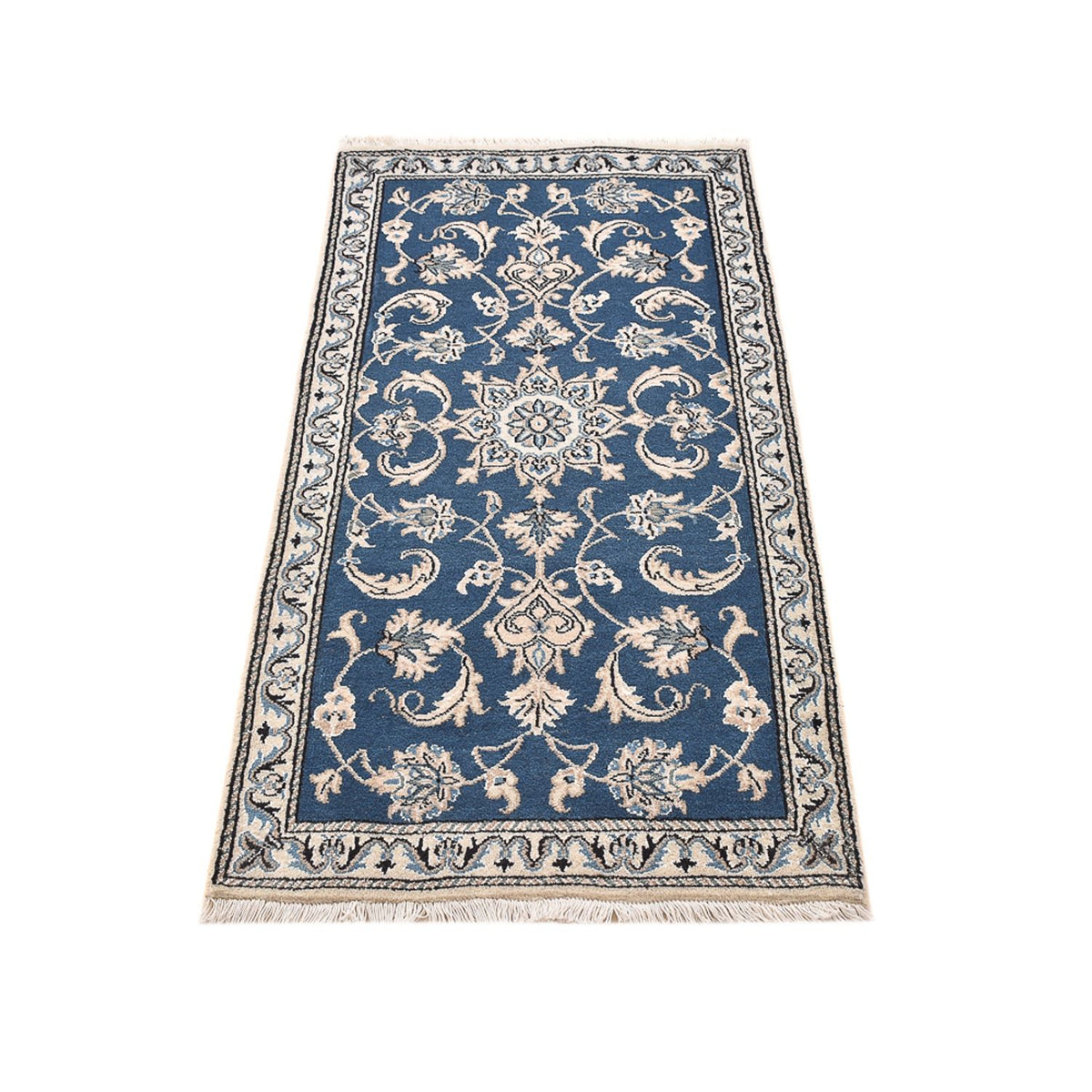 Alfombra persa - Nain - 146 x 68 cm - azul