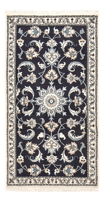 Alfombra persa - Nain - 136 x 70 cm - azul oscuro