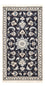 Alfombra persa - Nain - 136 x 70 cm - azul oscuro