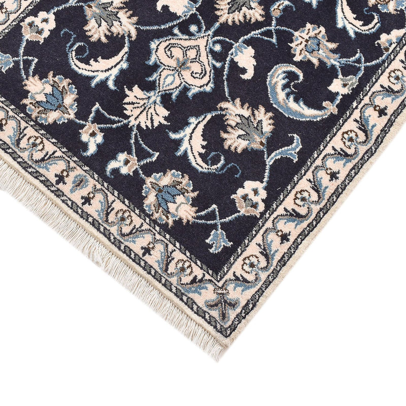 Alfombra persa - Nain - 136 x 70 cm - azul oscuro