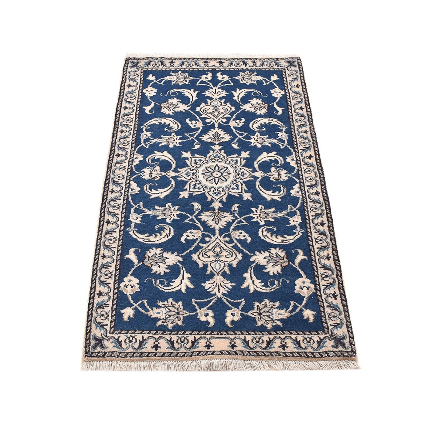 Alfombra persa - Nain - 141 x 72 cm - azul