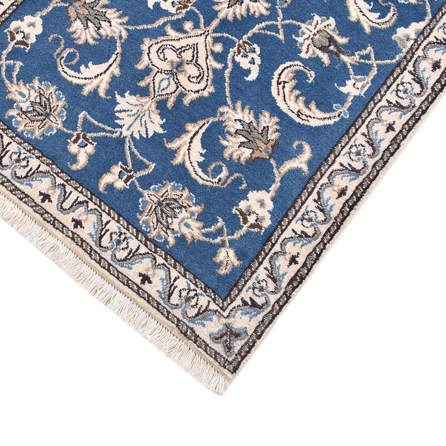 Alfombra persa - Nain - 136 x 70 cm - azul